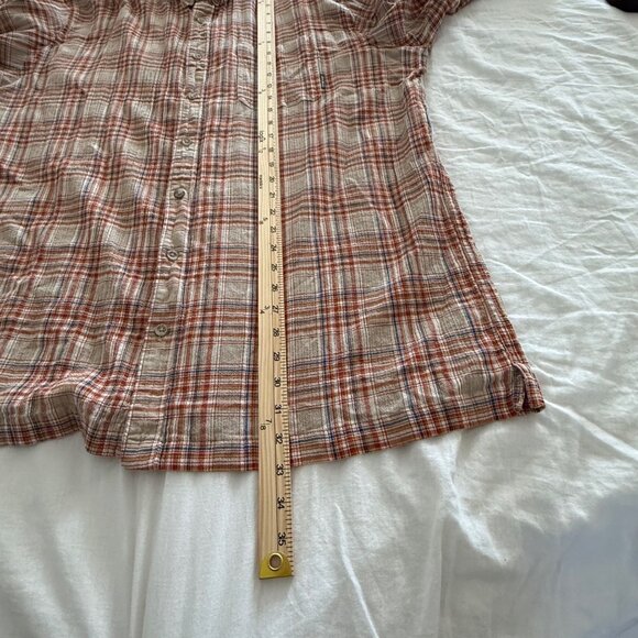 Eddie Bauer Classic Fit Gauze Cotton Plaid Long Sleeve Button Up Shirt Mens T3XL - Picture 7 of 7